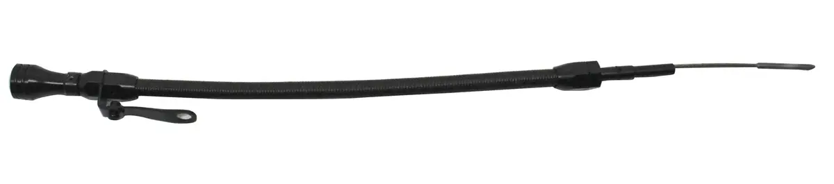 Cfr Stainless Braided Chevy Ls Billet Handle Flexible Dipstick - Black (1997-2004 Gm Ls1 Engines) 1