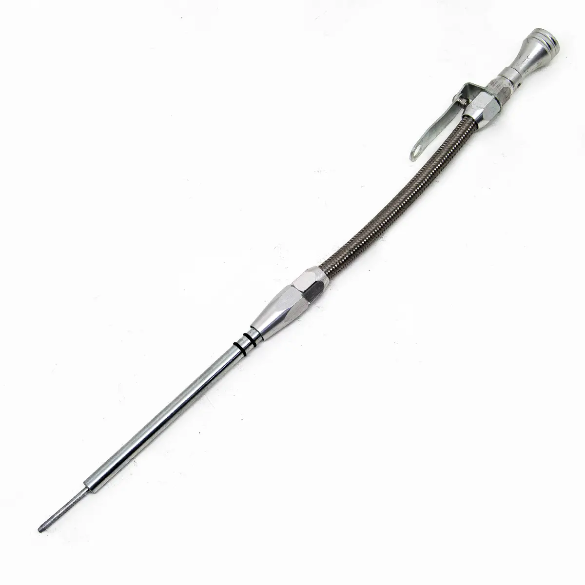 1980-Up Chevy Small Block Flexible Engine Oil Dipstick - Braided 1