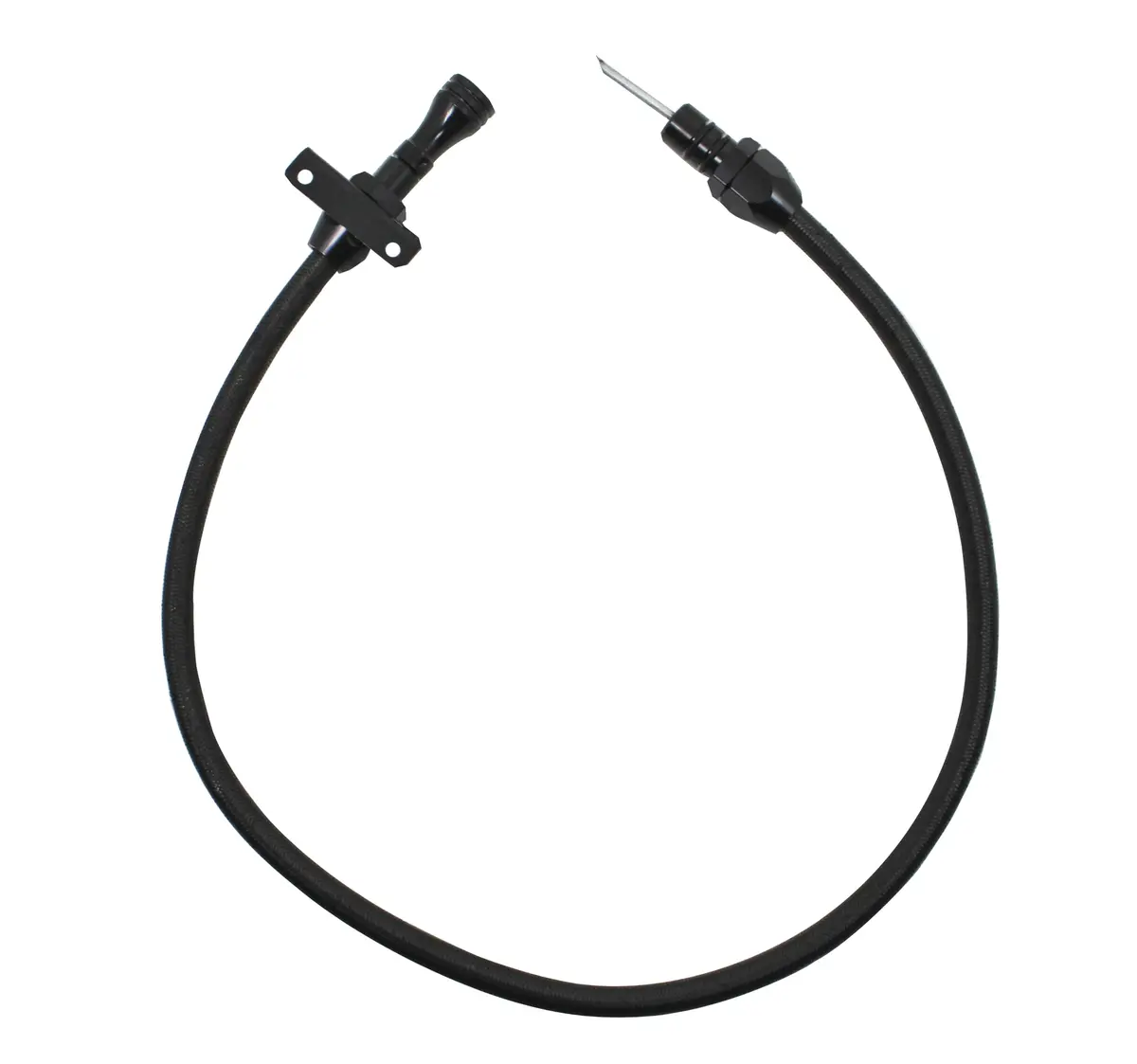 Stainless Steel Ford Aod Firewall Mount Flexible Transmission Dipstick - Black 1