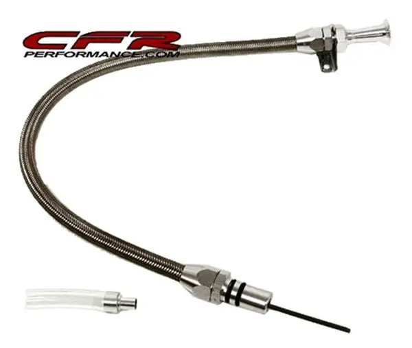 Chevy-Gm 700R4 Flexible Transmission Dipstick - Firewall Mount 1