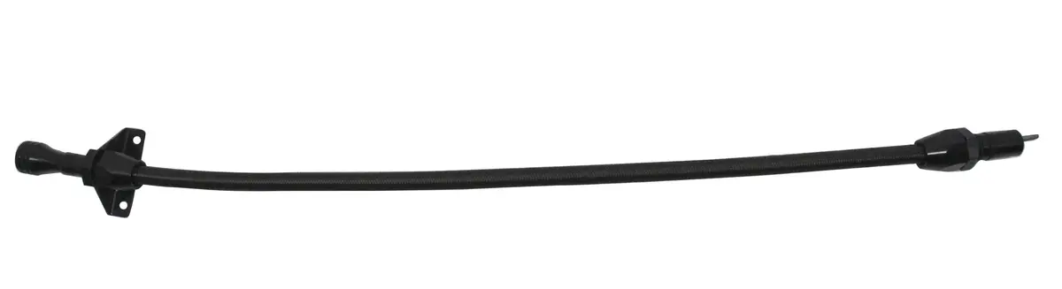 Cfr Stainless Gm 350-400 Firewall Mount Flexible Transmission Dipstick - Black 1