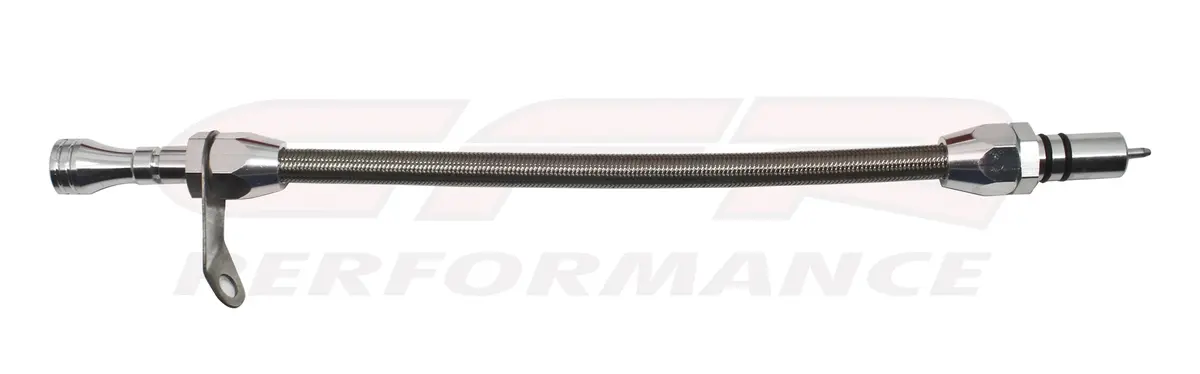 Cfr Stainless Chevy-Gm Turbo Th-350 Bell Housing Mount Flexible Transmission Dipstick 1