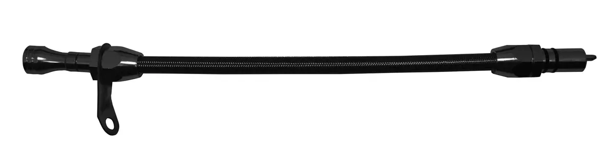 Cfr Stainless Chevy-Gm Turbo Th-400 Bell Housing Mount Flexible Transmission Dipstick - Black 1