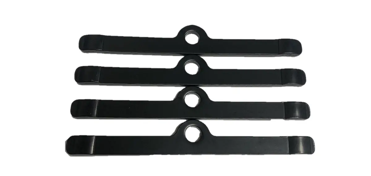 Chevy Small Block Valve Cover Hold-Down Tab-Spreader Bar - Black Set Of 4 1
