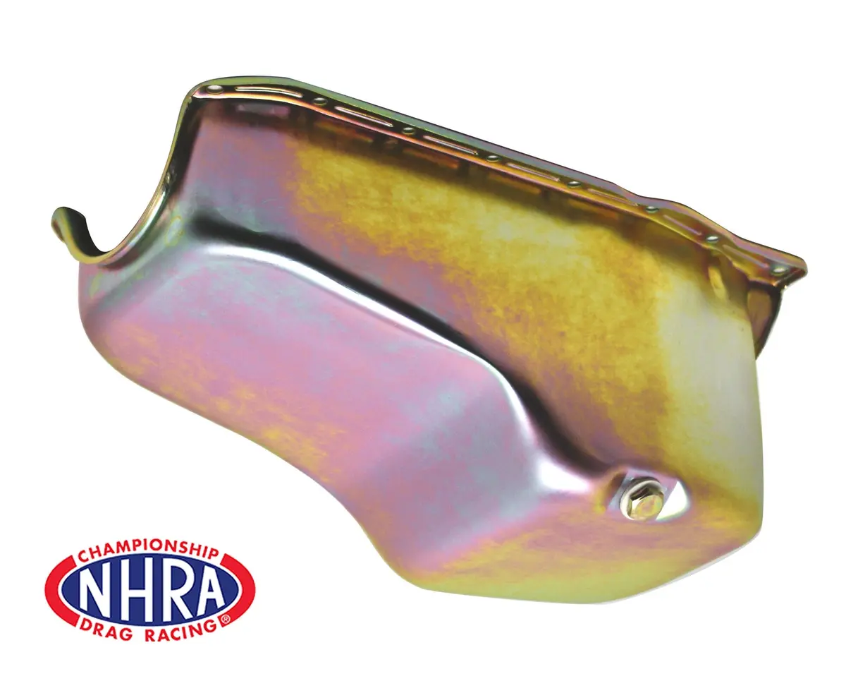 Nhra Approved Steel Oil Pan – Fits 1985–1999 Chevy/Gm V6 4.3L – Zinc Finish 1
