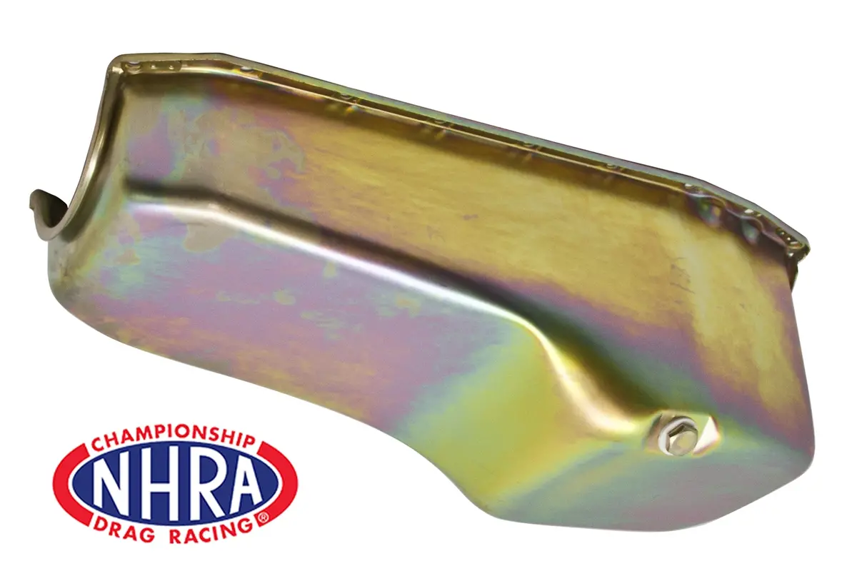 Nhra Approved Steel Oil Pan For 1980–85 Chevy Sb 267‑283‑305‑327‑350 – Zinc-Plated 1