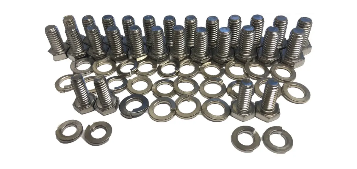 Chevy Pontiac Mopar Oil Pan Steel Bolt Kit(Chrome) 1