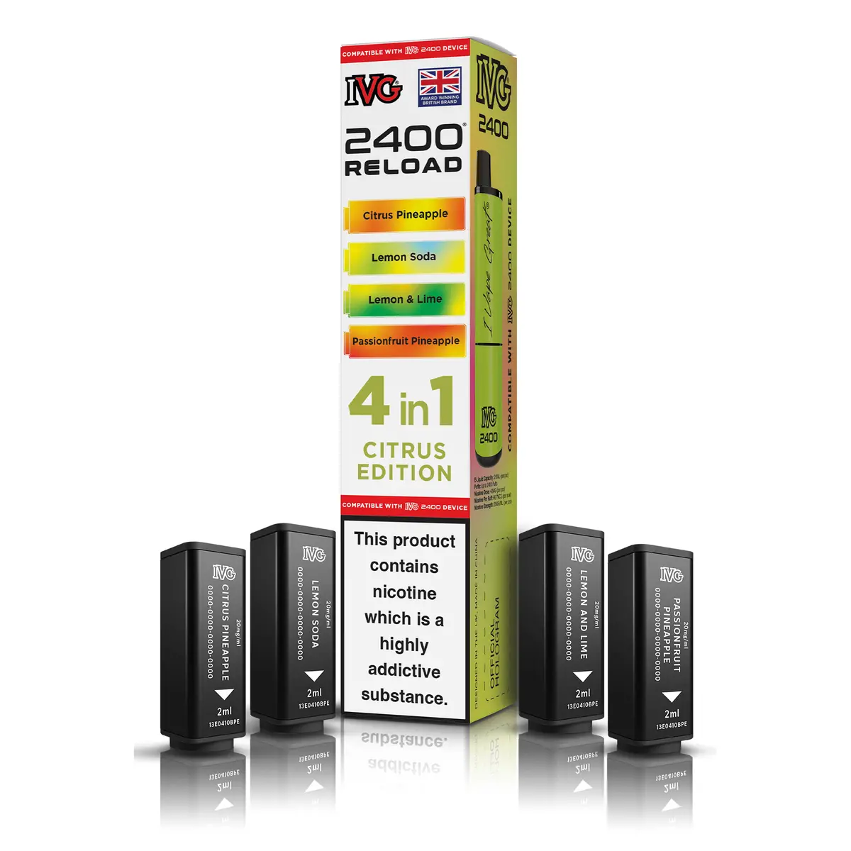Ivg 2400 Reload 4-In-1 Citrus Edition Pods 1