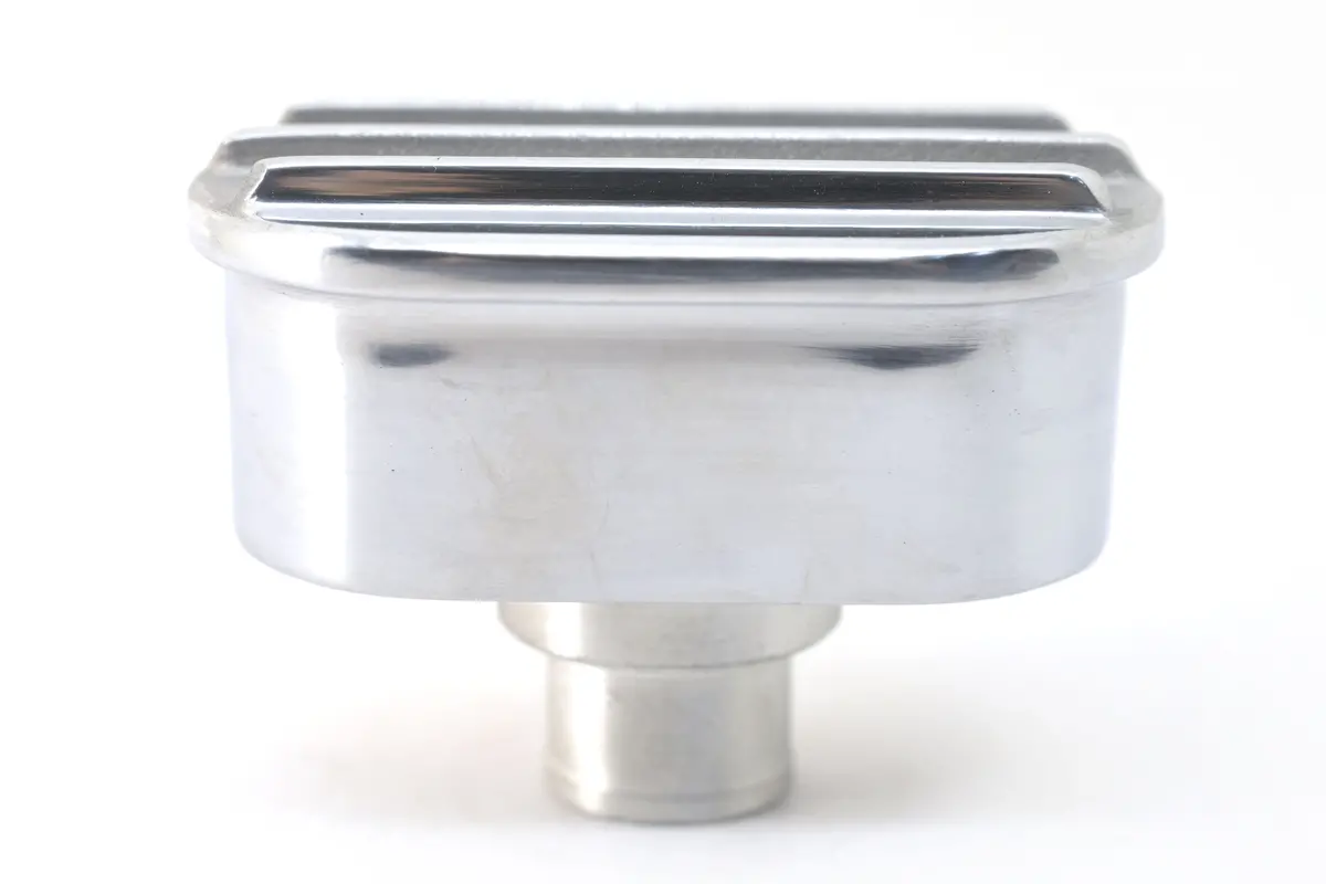 Chevy-Ford-Mopar Polished Billet Aluminum Breather - Finned 1