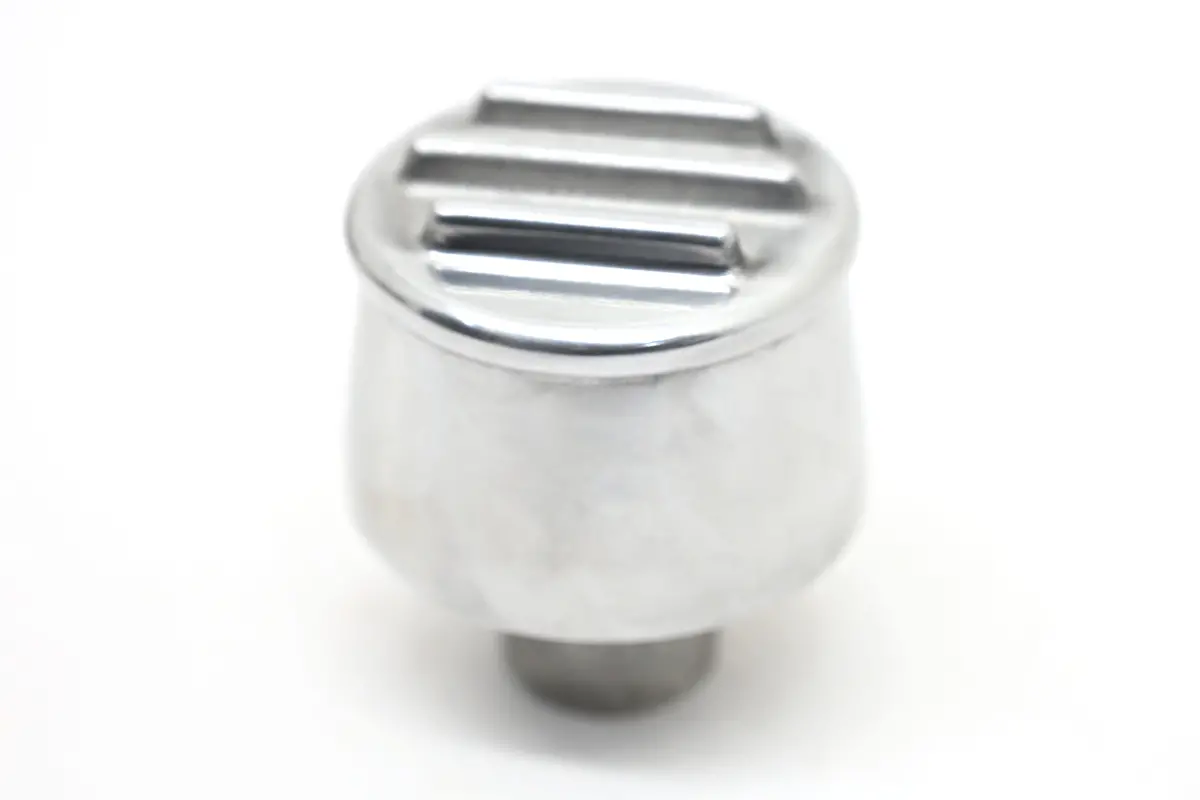 Aluminum Round Breather Polished Finned - Polished 1