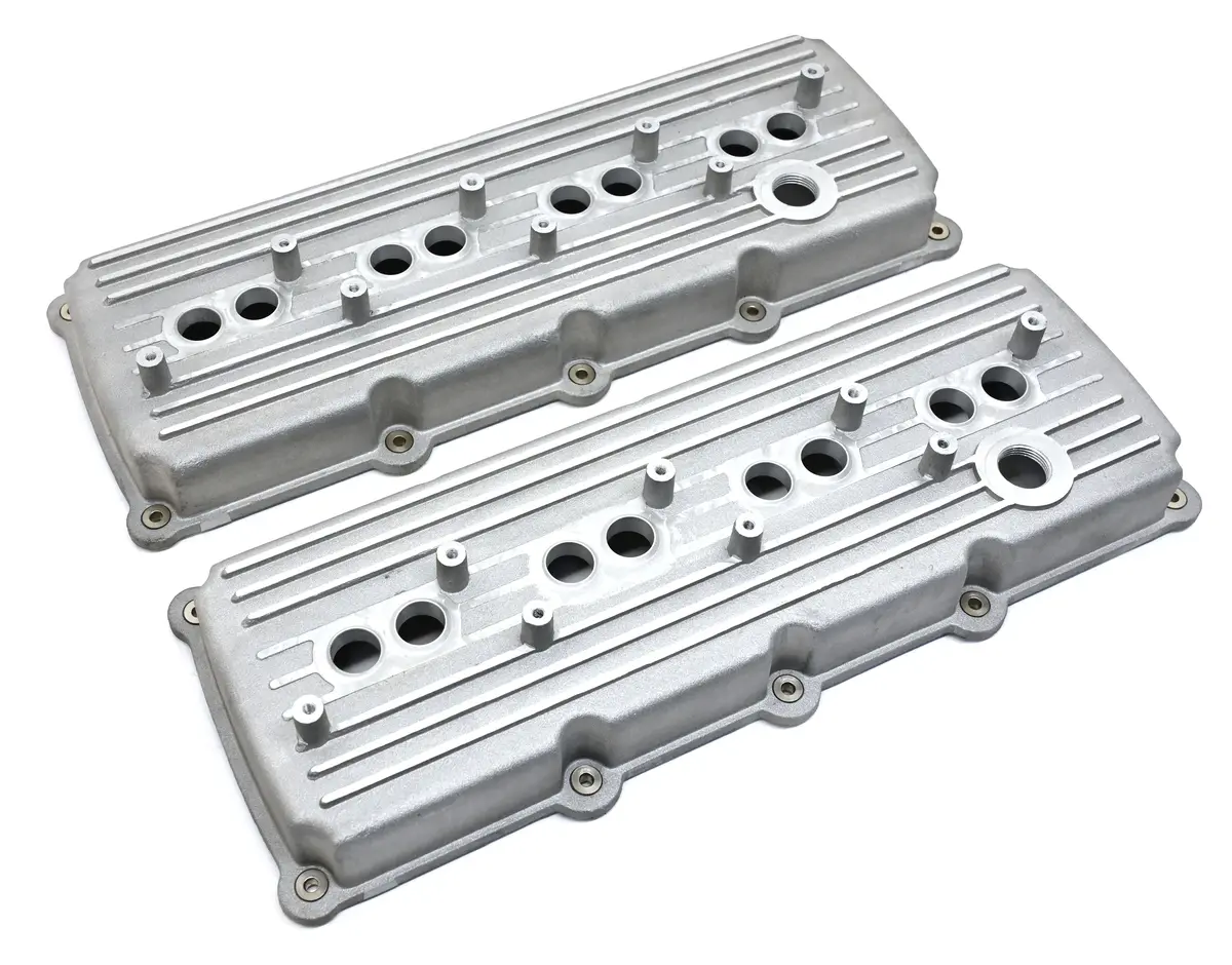 Aluminum Valve Covers Fits 2003–2020 Mopar Gen 3 Hemi 5.7L / 6.1L / 6.4L – Hellcat Conversion Ready – With Breather & Oil Fill Holes – Raw Finish 1