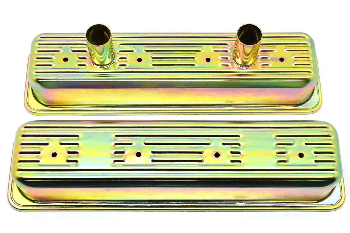 Steel Circle Track Racing Center Bolt Tall Valve Covers – Zinc Finish (1987–2000 Chevy Sb 5.0L/305 & 5.7L/350) 1