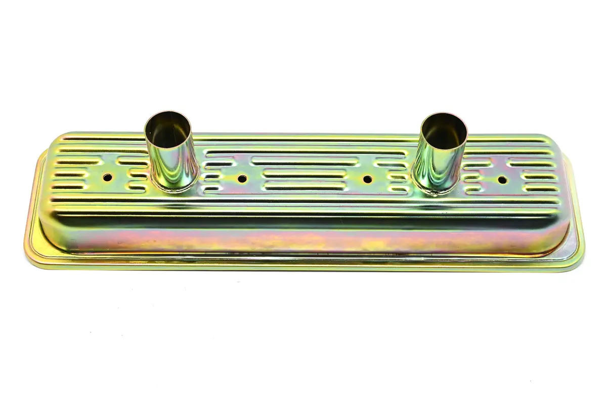 Steel 1987-2000 Chevy Sb 5.0L 305 5.7L 350 Circle Track Racing Center Bolt Valve Covers - Zinc 1