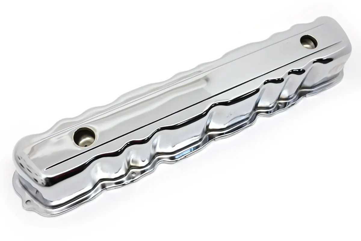 Steel Valve Cover Fits 1960–1983 Ford 144‑170‑200‑250 Inline‑6 – 2 Holes – Chrome 1