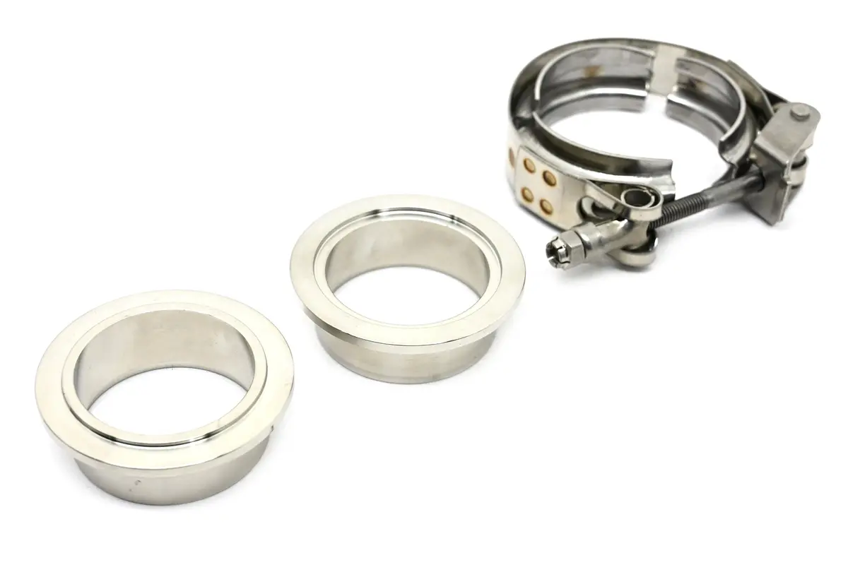 Interlocking V-Band Exhaust Clamp Kit With Male/Female Flanges – 3.5 Inch (89.7Mm) 304 Stainless Steel 1