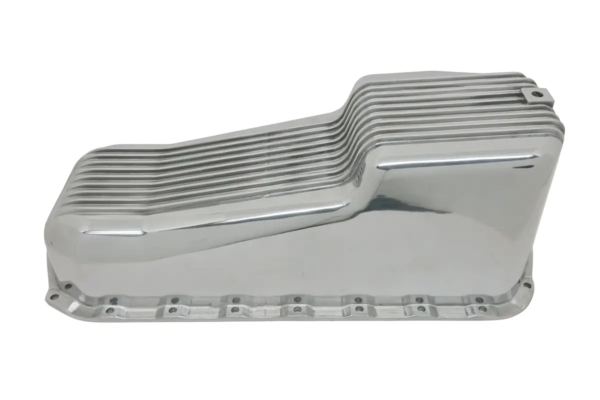 Cfr Performance Aluminum 1958–79 Chevy Sb 262–400 Stock Capacity Oil Pan – Retro Finned – Polished 2