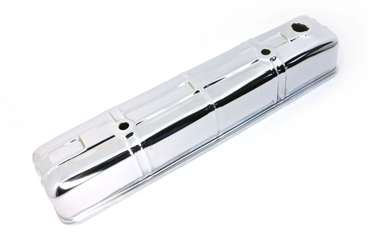 Compatible/Replacement For 1942–1953 Chevy 216 Inline 6 Steel Valve Cover – Chrome, 1‑Hole 1