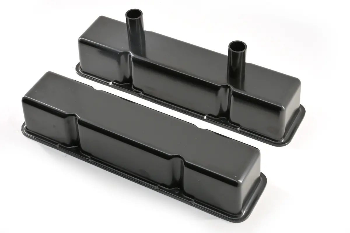 Aluminum Chevy Sb 283-350 Tall Circle Track Valve Covers – Black 2