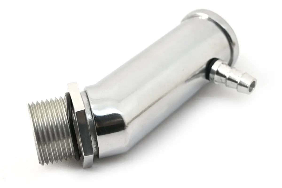 Aluminum Oil Filler Tube With Oil Baffle – Polished Finish 2