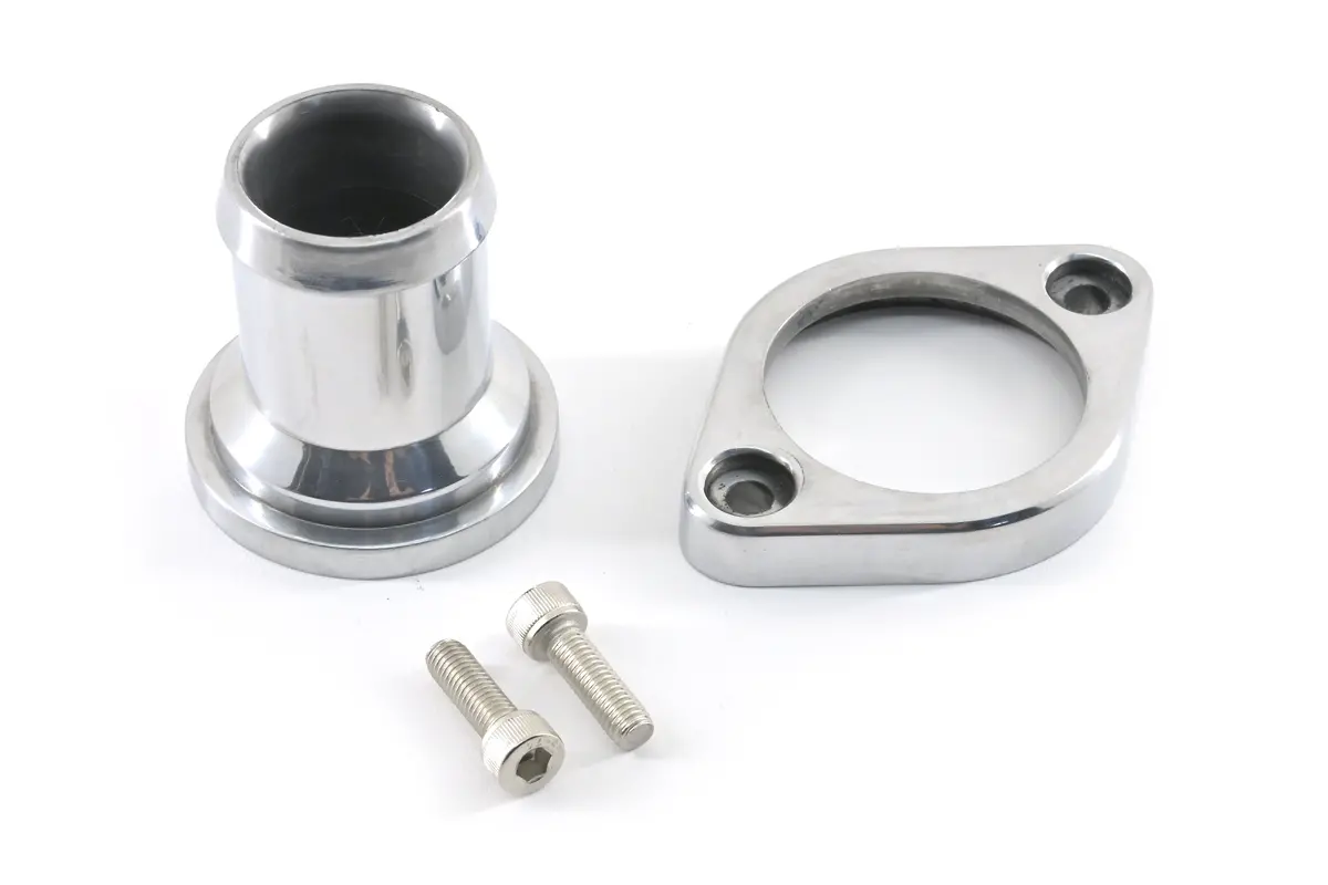 Aluminum Mopar Hemi Gen 3  Staight Water Neck Thermostat Housing-Polished 1