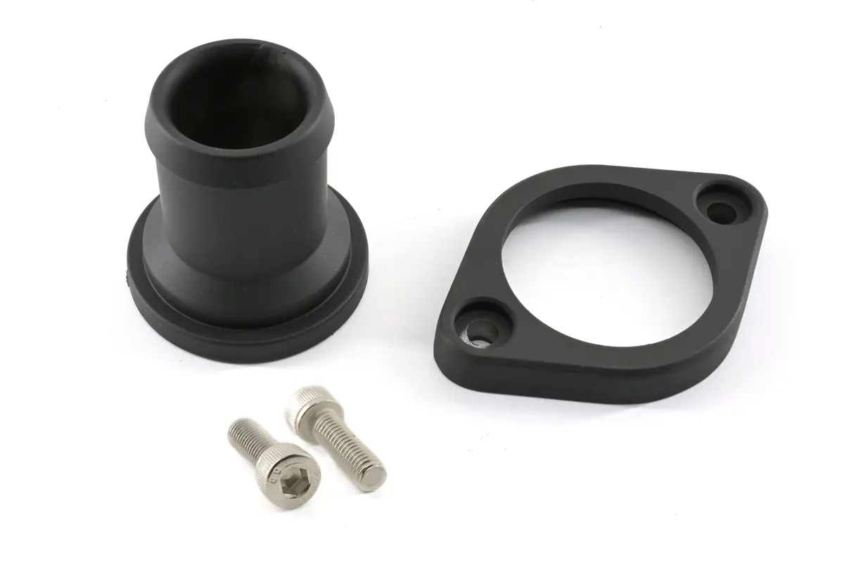 Aluminum Mopar Hemi Gen 3  Staight Water Neck Thermostat Housing-Black 1