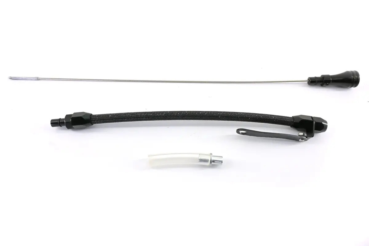 Cfr Performance Stainless Braided Chrysler Hemi 5.7L & 6.1L Truck Billet Handle Flexible Dipstick – Black 1