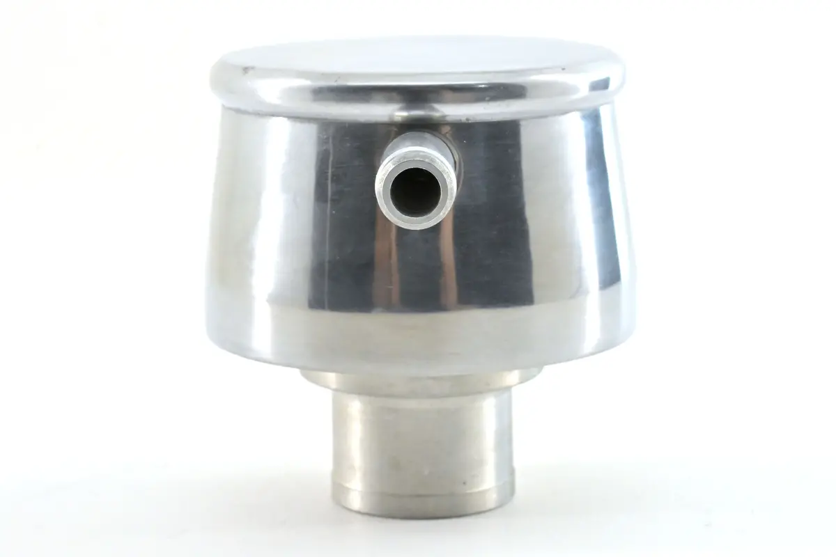 Chevy-Ford-Mopar Polished Billet Aluminum Breather W- Pcv Valve - Smooth 1