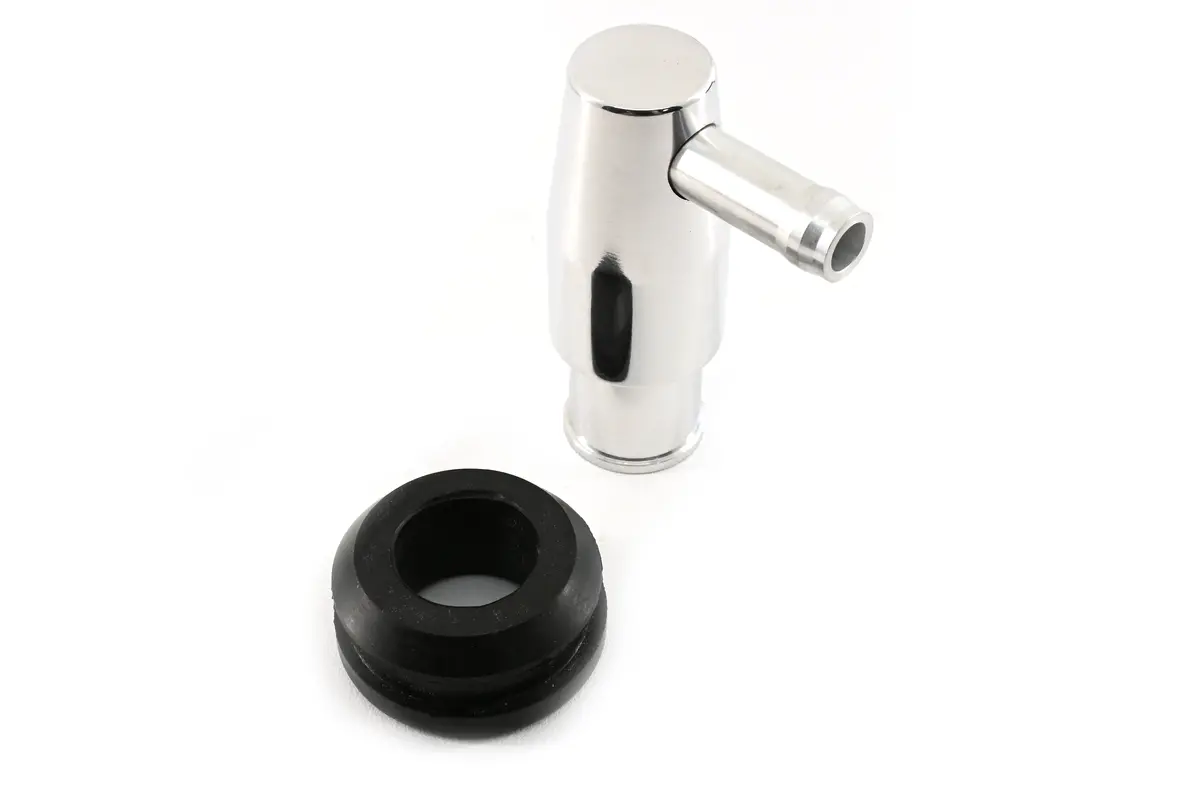 Polished Aluminum Billet Pcv Valve W/ 3/4" Hose Barb With Grommet – Universal Fit 1