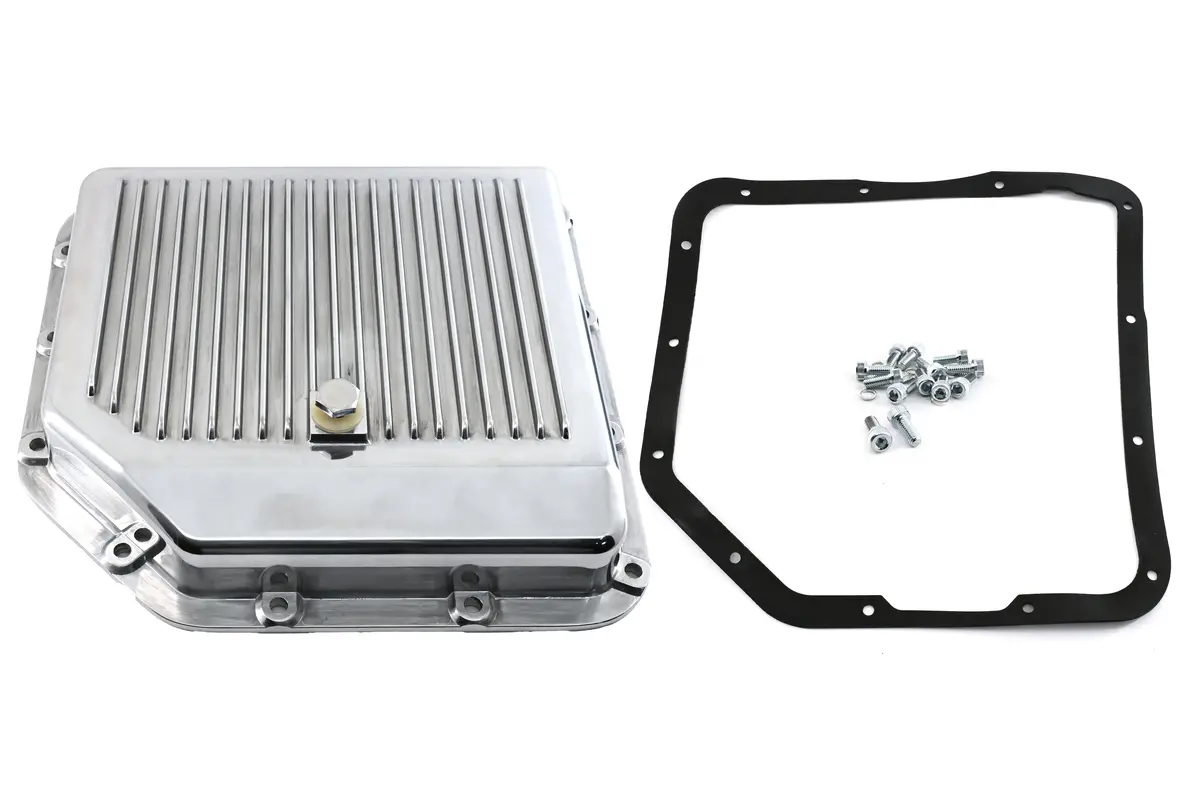 Cfr Performance Compatible/Replacement Chevy-Gm Turbo Th-350 Aluminum Transmission Pan Kit Deep Finned – Polished 1