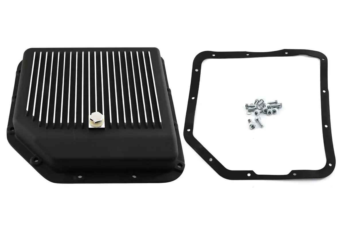 Cfr Performance Compatible/Replacement Chevy-Gm Turbo Th-350 Aluminum Transmission Pan Kit Deep Finned - Black 1