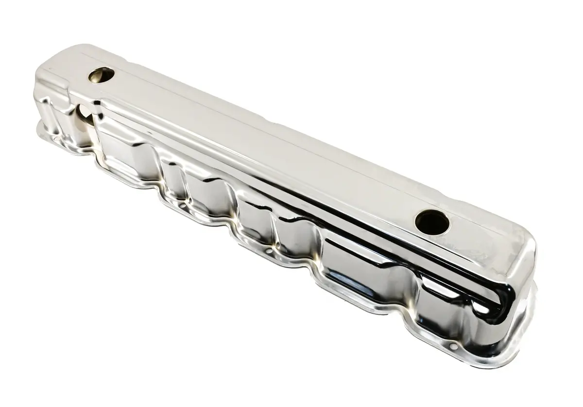 Steel Valve Cover 2-Hole 1962-74 Chevy 194 230 250 292 Inline 6 - Chrome 1