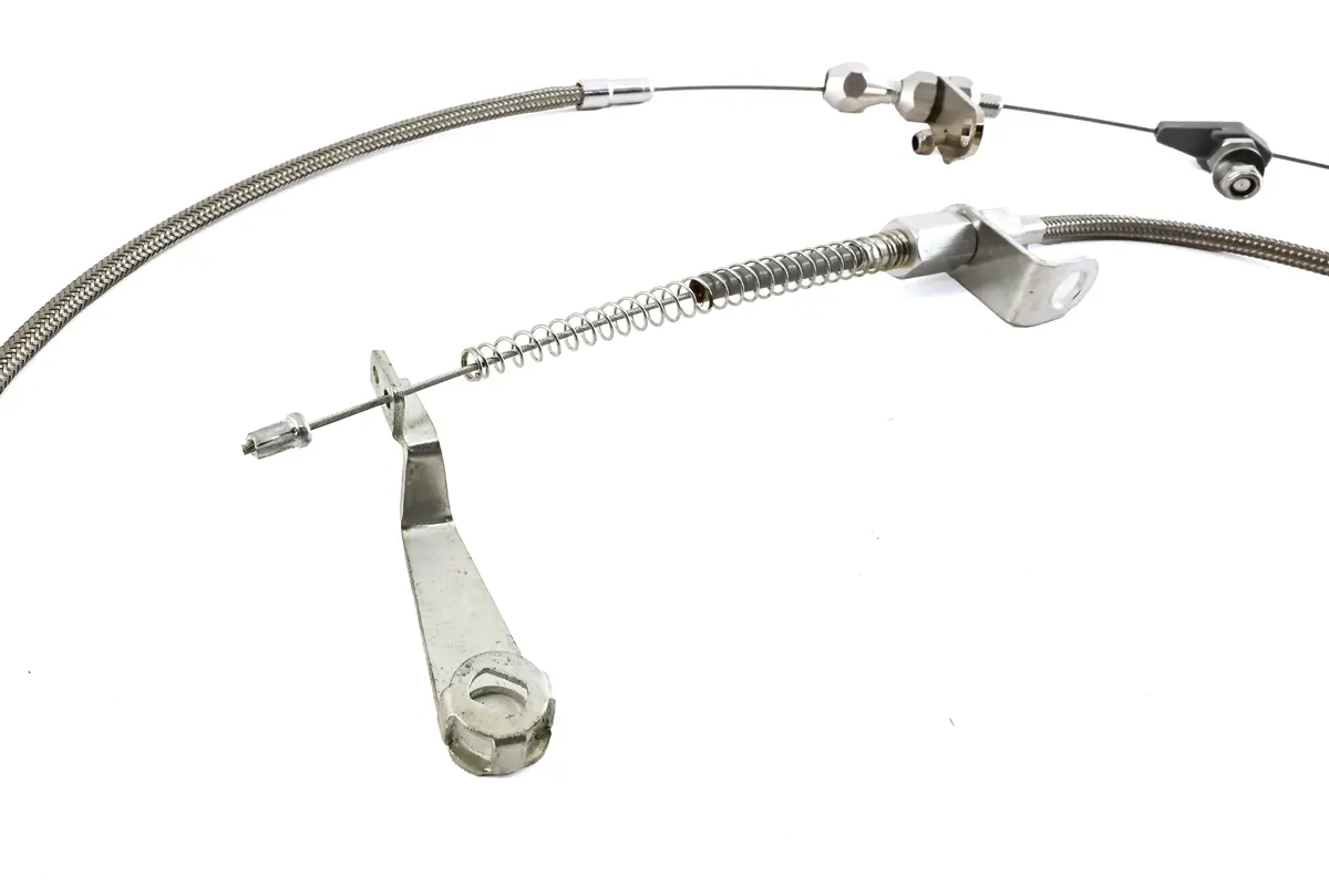Cfr Performance Natural Finish 1986–1993 Ford Aod Transmission Kickdown Cable Kit Carburetor – Natural 2