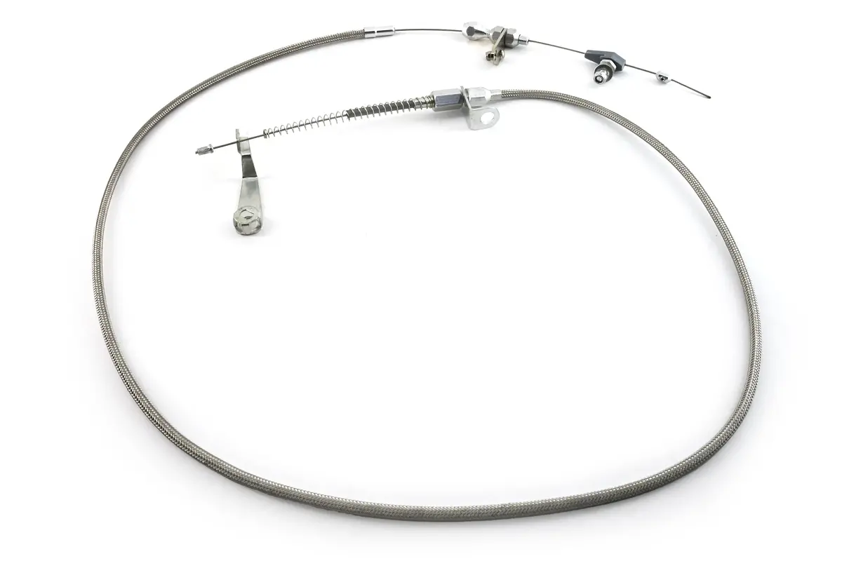 Cfr Performance Natural Finish 1986–1993 Ford Aod Transmission Kickdown Cable Kit Carburetor – Natural 1