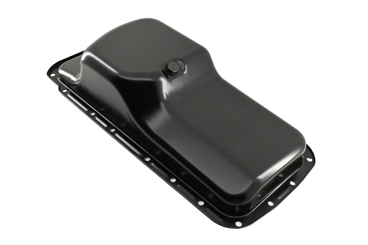 Steel Oil Pan - Fits 1967–1987 Chrysler/Mopar Bb 361 383 400 413 440 & Hemi 426 Engines – Rear Sump, 5-Quart Capacity – Black Finish 2