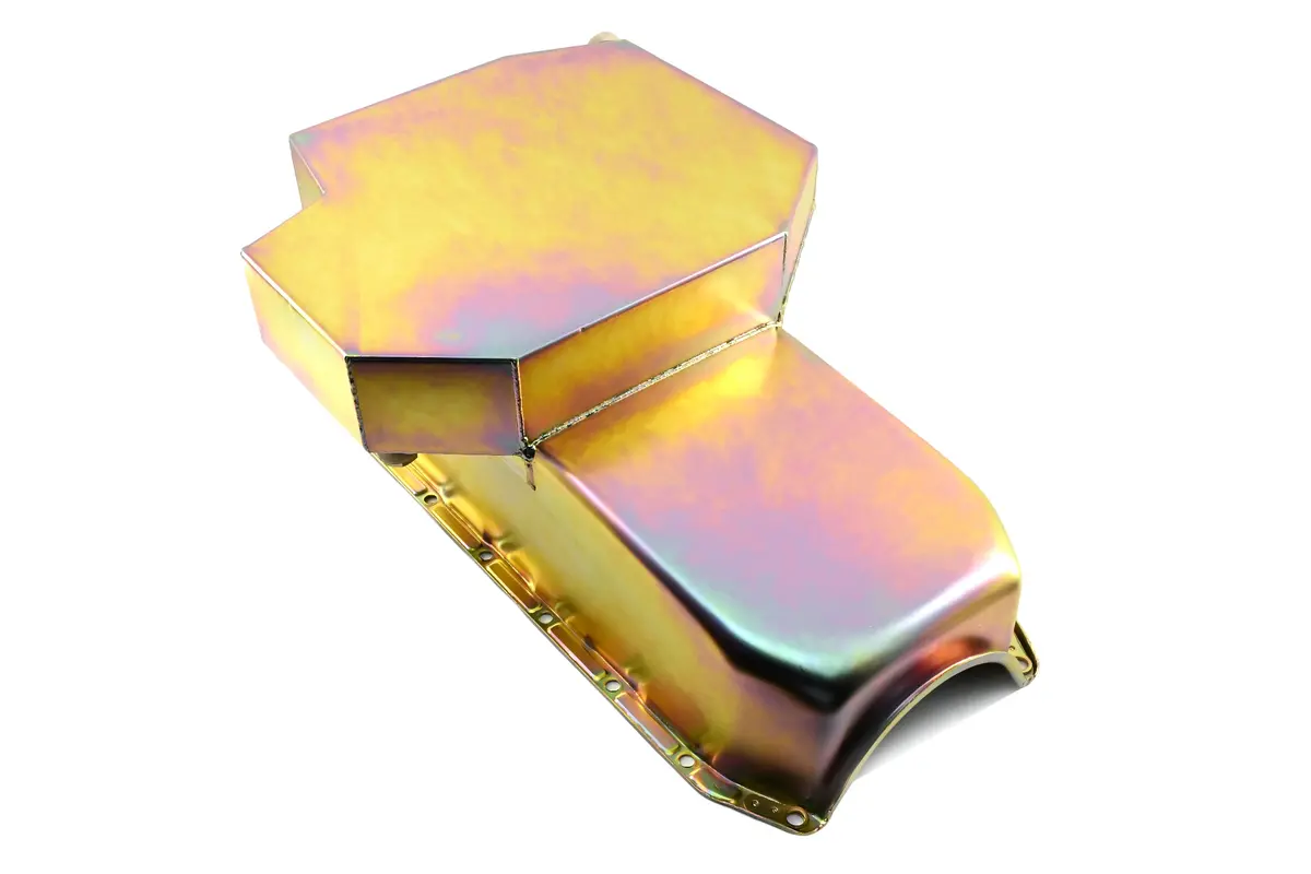 Steel Oil Pan – Fits 1980–1985 Chevy Sb 305–427 – Road Racing W/ Windage Tray – Zinc 1