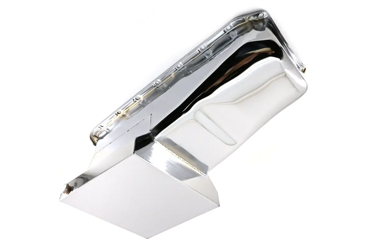 1958-79 Chevy Small Block 283-305-327-350-400 Drag Racing Oil Pan - Chrome 1