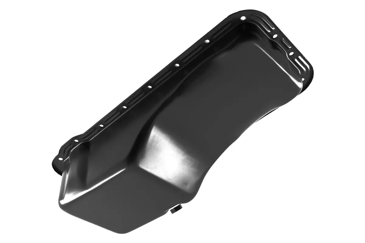 Steel Oil Pan – Fits 1958–1976 Ford Fe Big Block 352‑390‑406‑427‑428 (Front Sump, Stock Capacity) – Black Finish 1