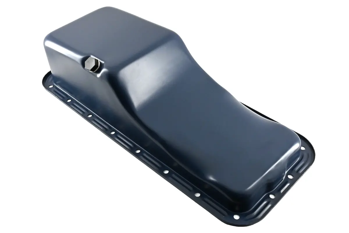 Steel Oil Pan – Fits 1958–1976 Ford Fe Big Block 352‑390‑406‑427‑428 (Front Sump, Stock Capacity) – Blue Finish 2