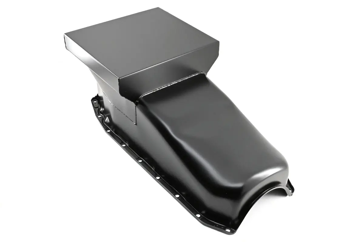 1980-85 Chevy Small Block 283-305-327-350-400 Drag Racing Oil Pan - Black 1