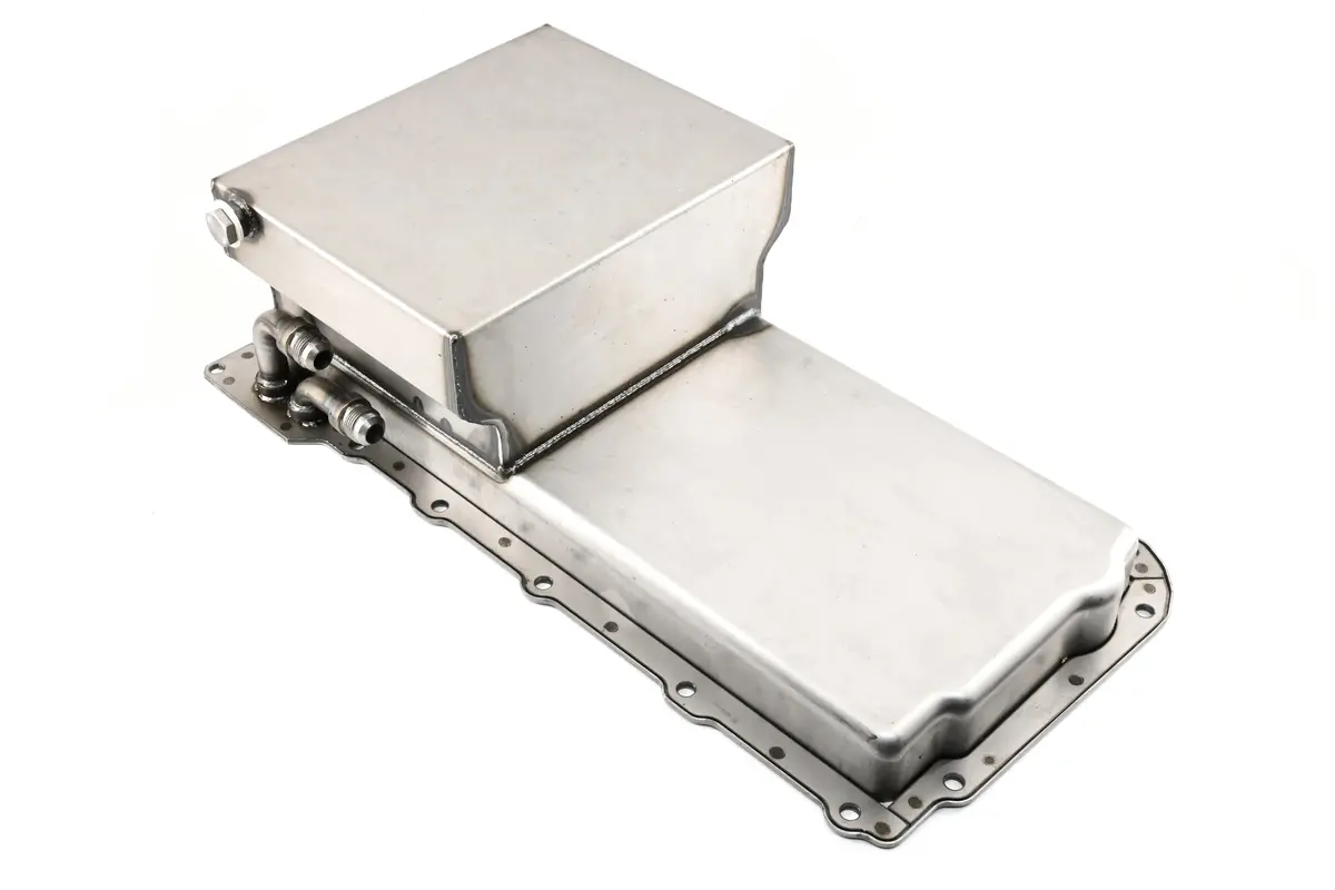 Steel Chevy Gm Ls Engines Oil Pan 7 Qt 90 Degree Fitting - Raw 1