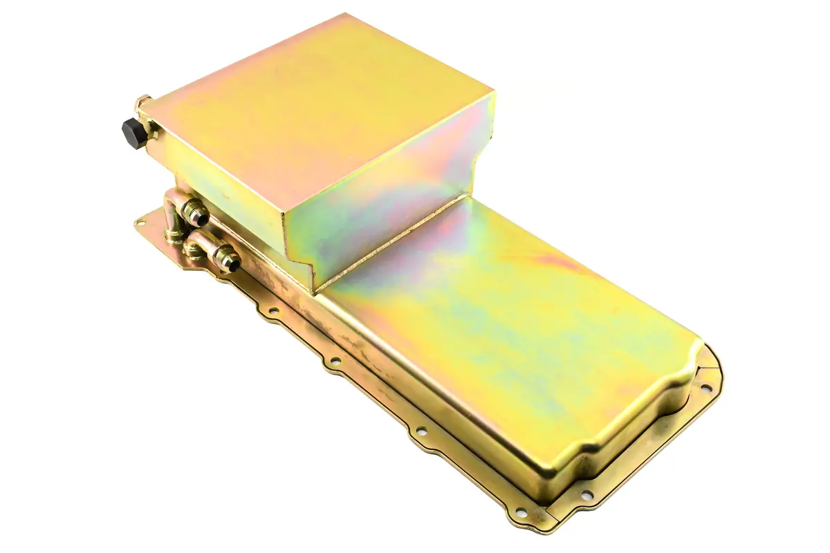 Steel Chevy Gm Ls Engines Oil Pan 7 Qt 90 Degree Fitting - Zinc 1