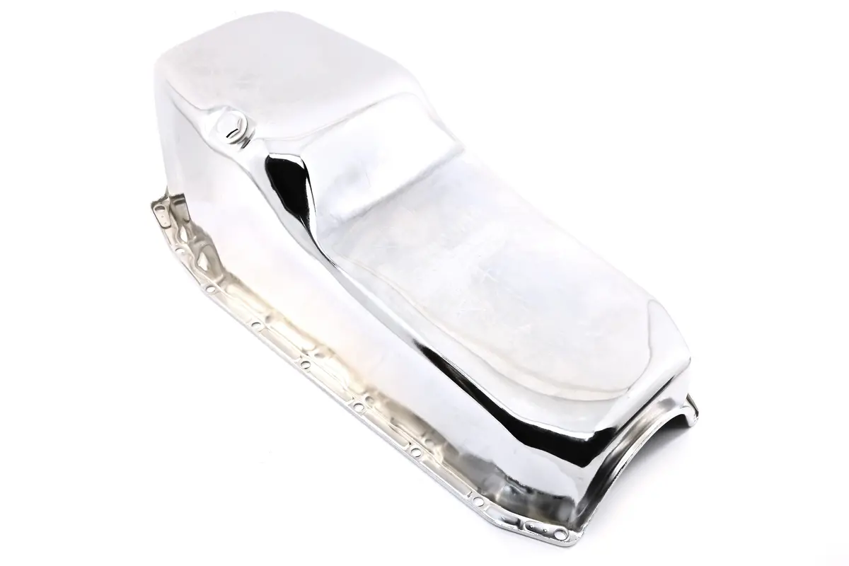 Steel Oil Pan For 1980–85 Chevy Sb 267‑283‑305‑327‑350 – Chrome 1