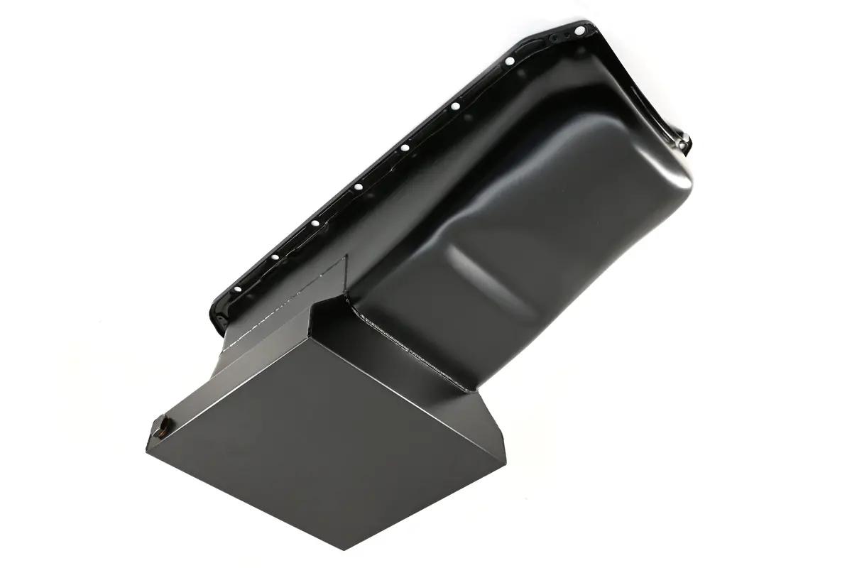 1958-79 Chevy Small Block 283-305-327-350-400 Drag Racing Oil Pan - Black 1