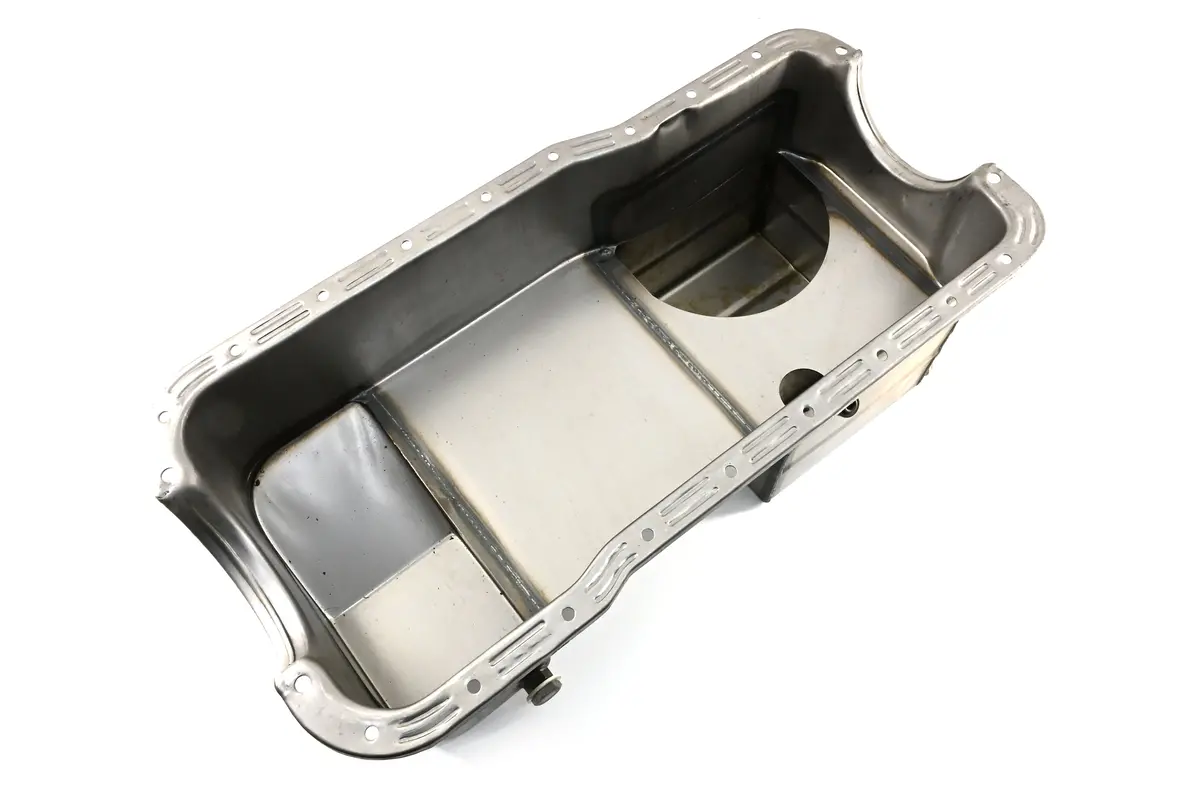 Fits 1979–93 Ford Mustang 302 / 5.0L – Oem Replacement Steel Racing Oil Pan – 7 Qt Capacity – Raw Steel Finish 2