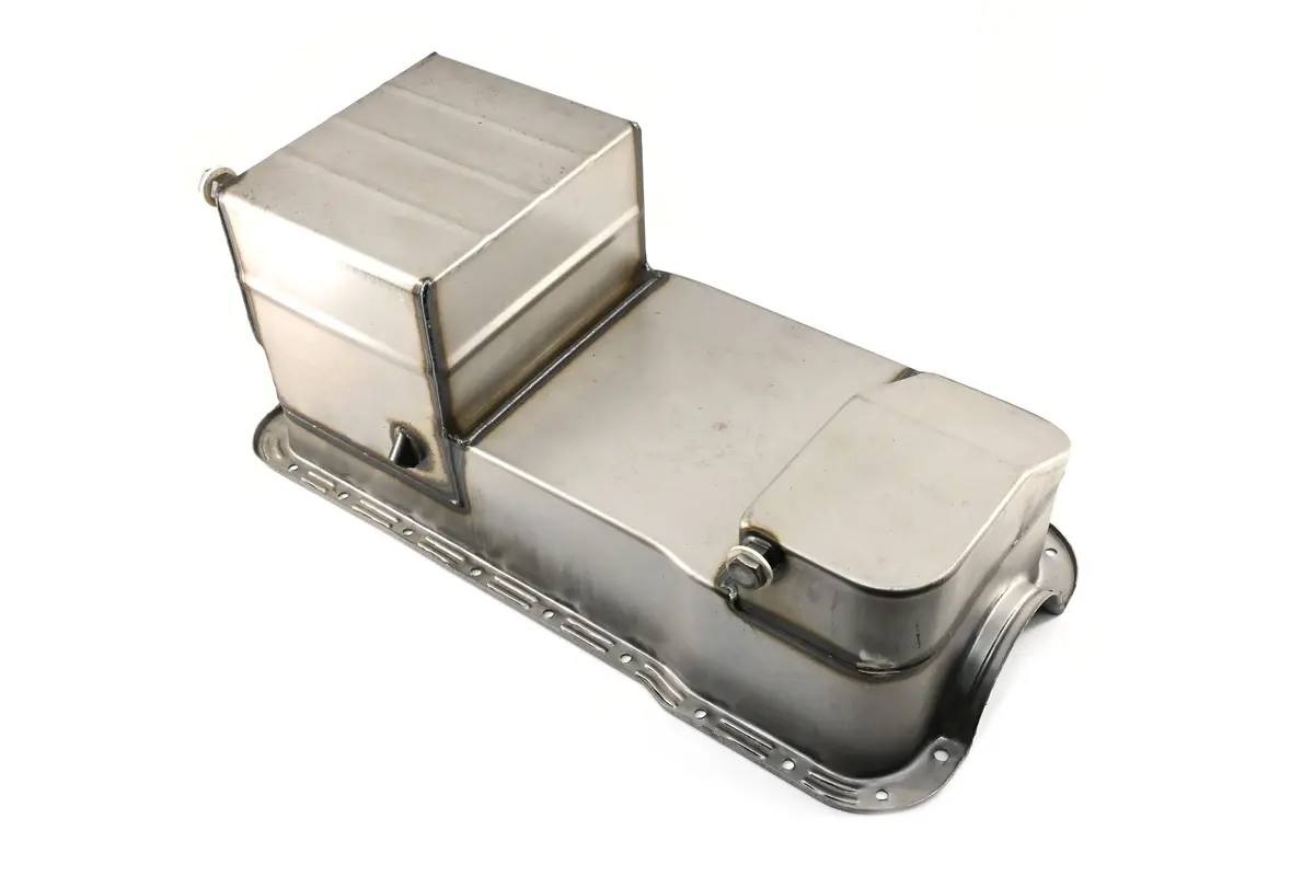 Fits 1979–93 Ford Mustang 302 / 5.0L – Oem Replacement Steel Racing Oil Pan – 7 Qt Capacity – Raw Steel Finish 1