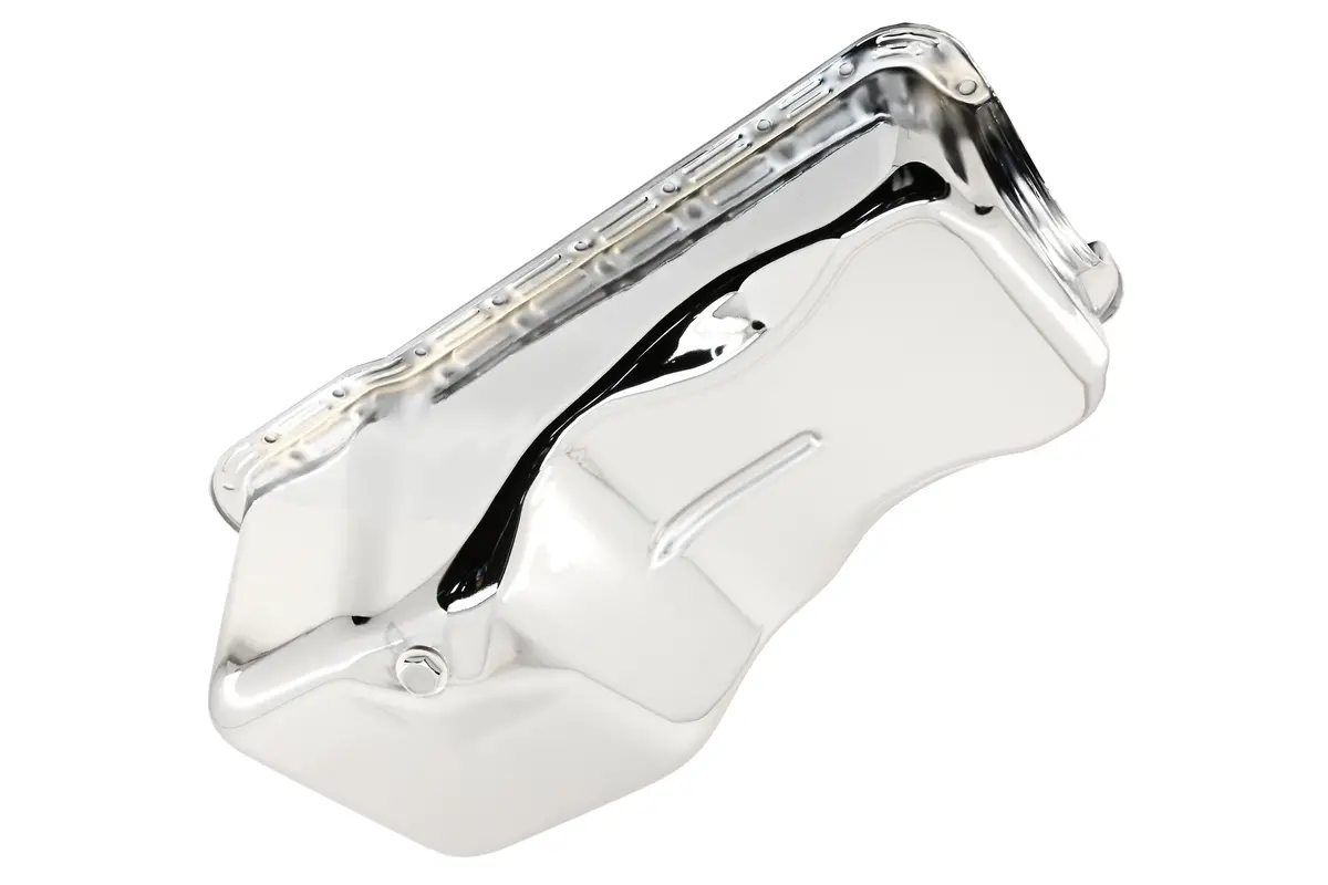 Steel Oil Pan – Fits 1962–1982 Ford Sb 260‑289‑302 – Stock Capacity – Front Sump – Chrome 1