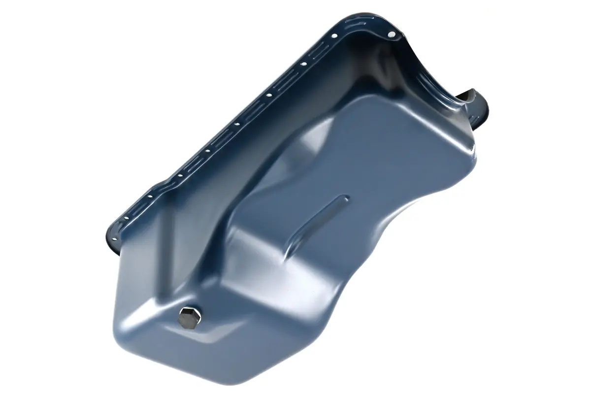 Steel Oil Pan – Fits 1962–1982 Ford Sb 260‑289‑302 – Stock Capacity – Front Sump – Blue 1