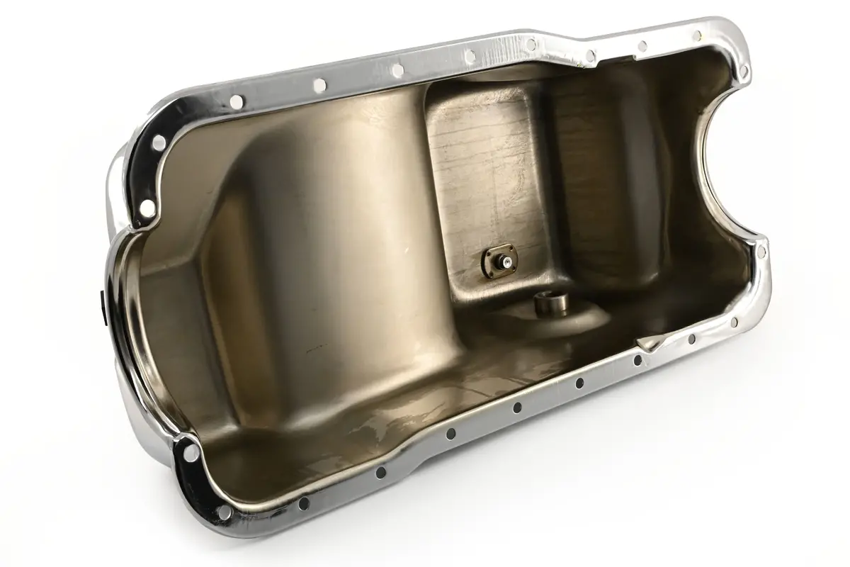 Steel Oil Pan Kit Fits 1979–1995 Ford 5.0L Mustang & Fox Chassis – Chrome Finish 2