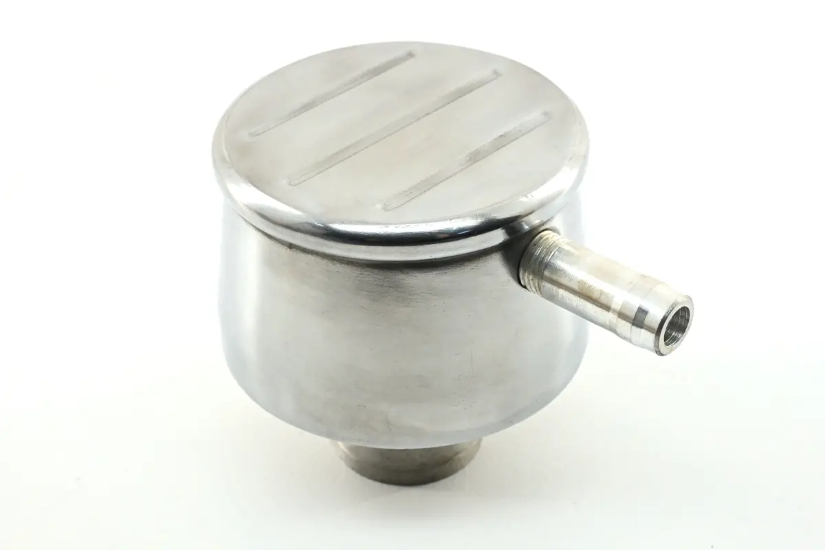 Aluminum Breather Pcv Valve – Ball Milled – Polished Finish 1