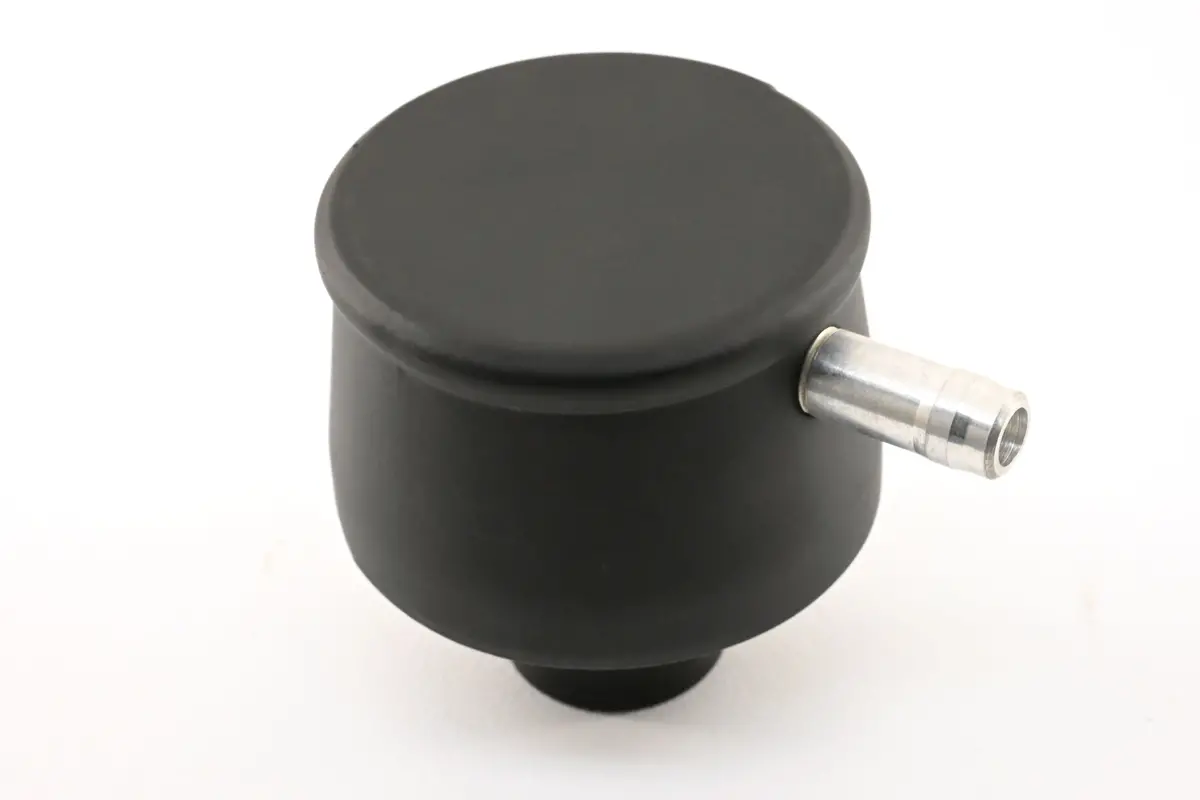 Aluminum Breather Pcv Valve – Smooth Style – Powder‑Coated Matte Black 1